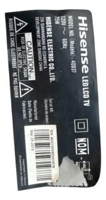 Main Hisense 40D37 / TP.MS3393.PB851 - Imagen 3