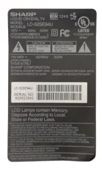 Tarjeta Main Sharp LC-52SE94U QPWBNE208WJZZ - Imagen 4